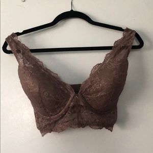 Third love Purple longline plunge lace bra